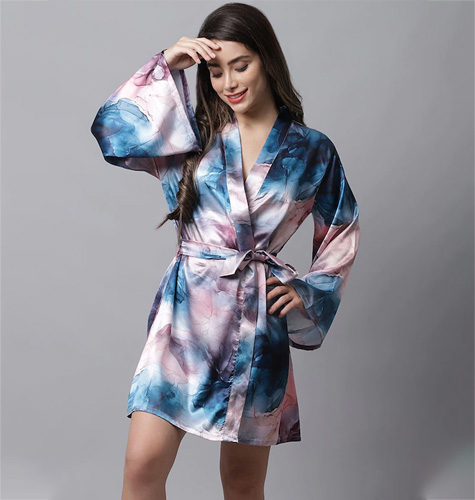 Blue Printed Nightdress